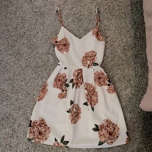 floral mini spaghetti strap dress